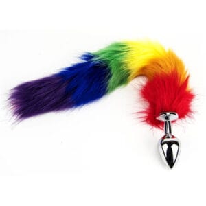 Furry Fantasy Rainbow Tail Butt Plug 5 n10780 furry fantasy rainbow tail butt plug 1