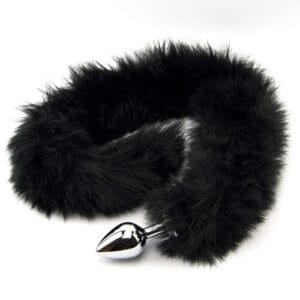 n10880 furry fantasy black panther tail butt plug 2