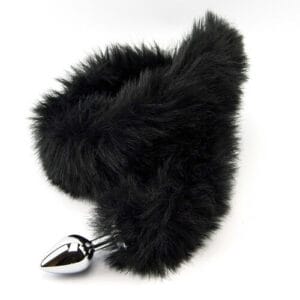 n10880 furry fantasy black panther tail butt plug 5