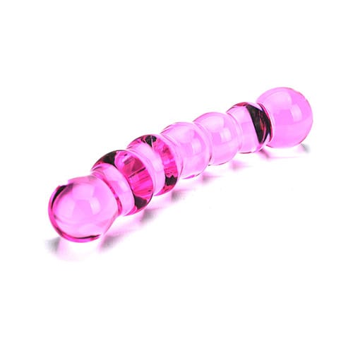 n11032-spectrum-ribbed-glass-dildo-pink-wr-7 n11032 spectrum ribbed glass dildo pink wr 7