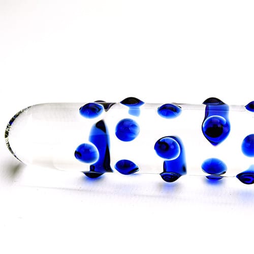 n11034-spectrum-nubby-textured-glass-dildo-4-wr n11034 spectrum nubby textured glass dildo 4 wr
