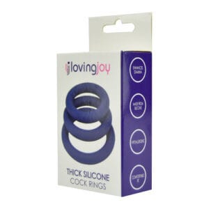 n11080 loving joy thick silicone cock rings 3 pack pkg 2