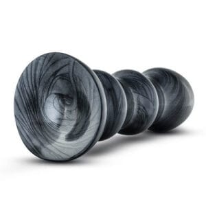 n11082 jet black jack large ribbed butt plug 5 75inches 4