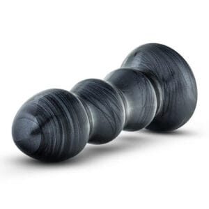 n11082 jet black jack large ribbed butt plug 75inches 3