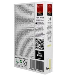 Glyde Ultra Vanilla Flavour Vegan Condoms 10 Pack 3 n11096 glyde vanilla 2 1
