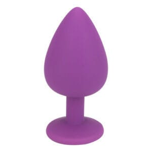 n11239 loving joy jewelled silicone butt plug purple large