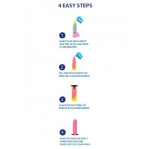 n11685 cloneboy cast own silicone dildo wsuction cup kit vanilla 3