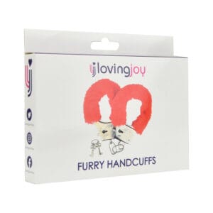 n11712 loving joy furry handcuffs red 1 pkg