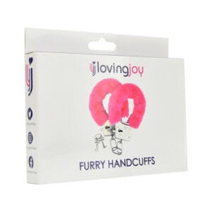 n11713 loving joy furry handcuffs pink 1 pkg