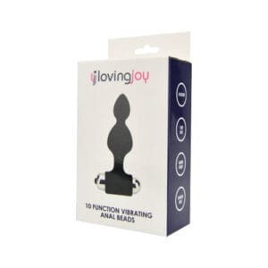 n11776 loving joy 10 function vibrating anal beads pkg 2
