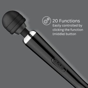 Loving Joy Rechargeable Magic Wand Vibrator Black 4 n12458 loving joy rechargeable magic wand vibrator black faq 2