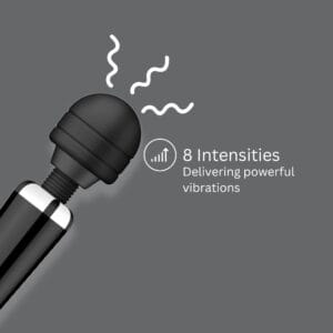 Loving Joy Rechargeable Magic Wand Vibrator Black 5 n12458 loving joy rechargeable magic wand vibrator black faq 3