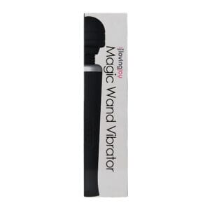 Loving Joy Rechargeable Magic Wand Vibrator Black 6 n12458 loving joy rechargeable magic wand vibrator black pkg