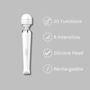 Loving Joy Rechargeable Magic Wand Vibrator White 3 n12459 loving joy rechargeable magic wand vibrator white faq 1