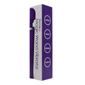 n12460 loving joy rechargeable magic wand vibrator purple pkg 2