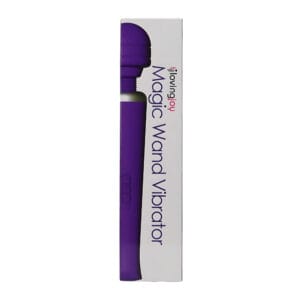 n12460 loving joy rechargeable magic wand vibrator purple pkg