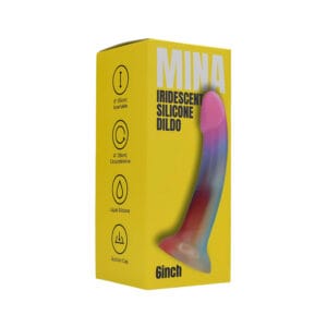 n12535 mina iridescent silicone dildo pkg 1