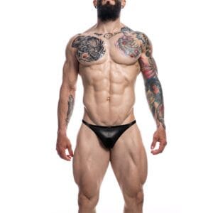 C4M Brazilian Brief Black Leatherette 4 n12715 c4m brazilian brief black leatherette 3