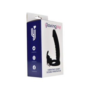 Loving Joy Double Fun Vibrating Rabbit Double Penetration Strap-On 5 n12314 loving joy double fun vibrating rabbit double penetration strap on pkg 2