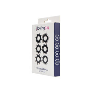 Loving Joy Textured Cock Ring Set (6 Pack) 13 n12316 loving joy textured cock ring set 6 pack pkg 1