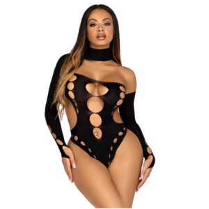 Leg Avenue Cut Out Bodysuit with Thong Back 4 n12363 leg sparkle cut out bodysuit wthong back 3