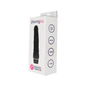 Loving Joy 7 inch Realistic Vibrator Black 8 n12398 loving joy 7 inch realistic vibrator black pkg 1