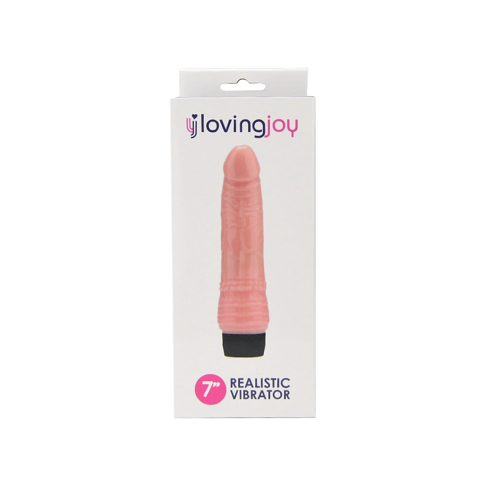 n12399-loving-joy-7-inch-realistic-vibrator-vanilla-pkg n12399 loving joy 7 inch realistic vibrator vanilla pkg