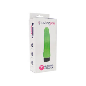 Loving Joy 7 inch Realistic Vibrator Glow in the Dark 9 n12401 loving joy 7 inch realistic vibrator glow in the dark pkg 2
