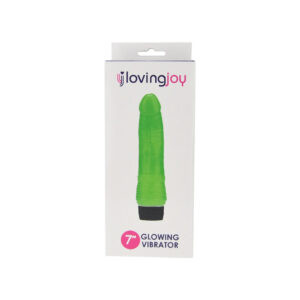 Loving Joy 7 inch Realistic Vibrator Glow in the Dark 7 n12401 loving joy 7 inch realistic vibrator glow in the dark pkg