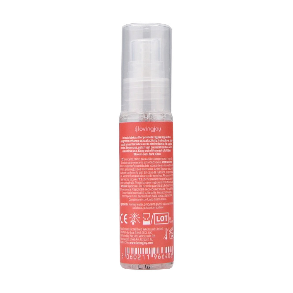 n12435-loving-joy-strawberry-flavoured-lubricant-30ml-back n12435 loving joy strawberry flavoured lubricant 30ml back
