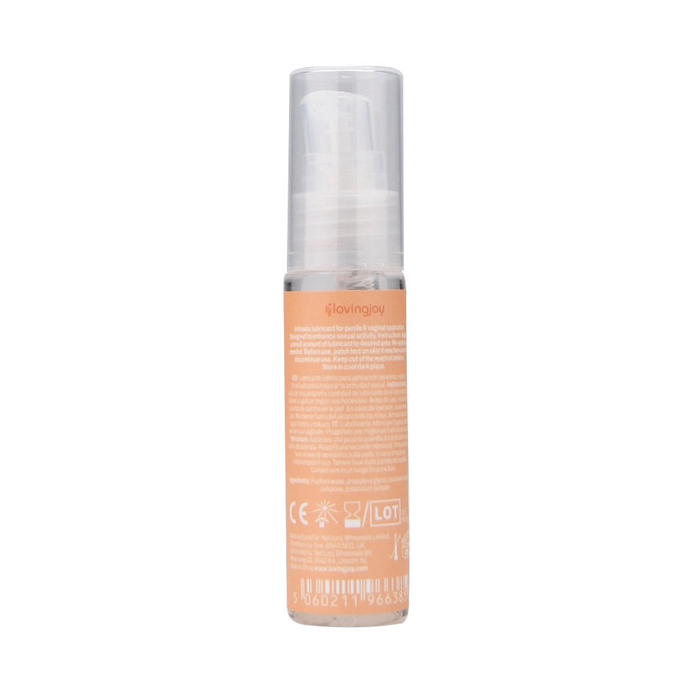 n12437-loving-joy-peach-flavoured-lubricant-30ml-back n12437 loving joy peach flavoured lubricant 30ml back