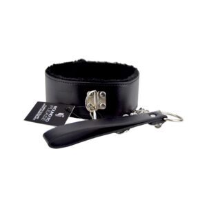 Bound to Please Furry Collar with Leash Black 3 bound to please furry collar with leash black 2