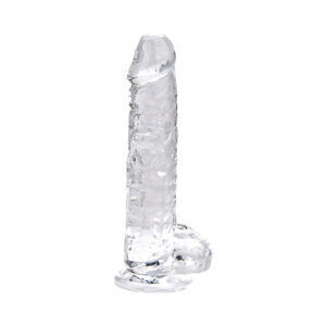 Loving Joy 7 Inch Dildo with Balls Clear 3 loving joy 7 inch dildo with balls clear 1