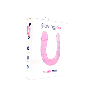 loving joy double mini dildo pink pkg 1