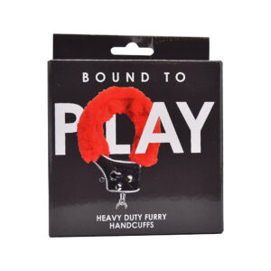 Bound to Play. Heavy Duty Furry Handcuffs Red 8 n11851 bound to play heavy duty furry handcuffs red pkg