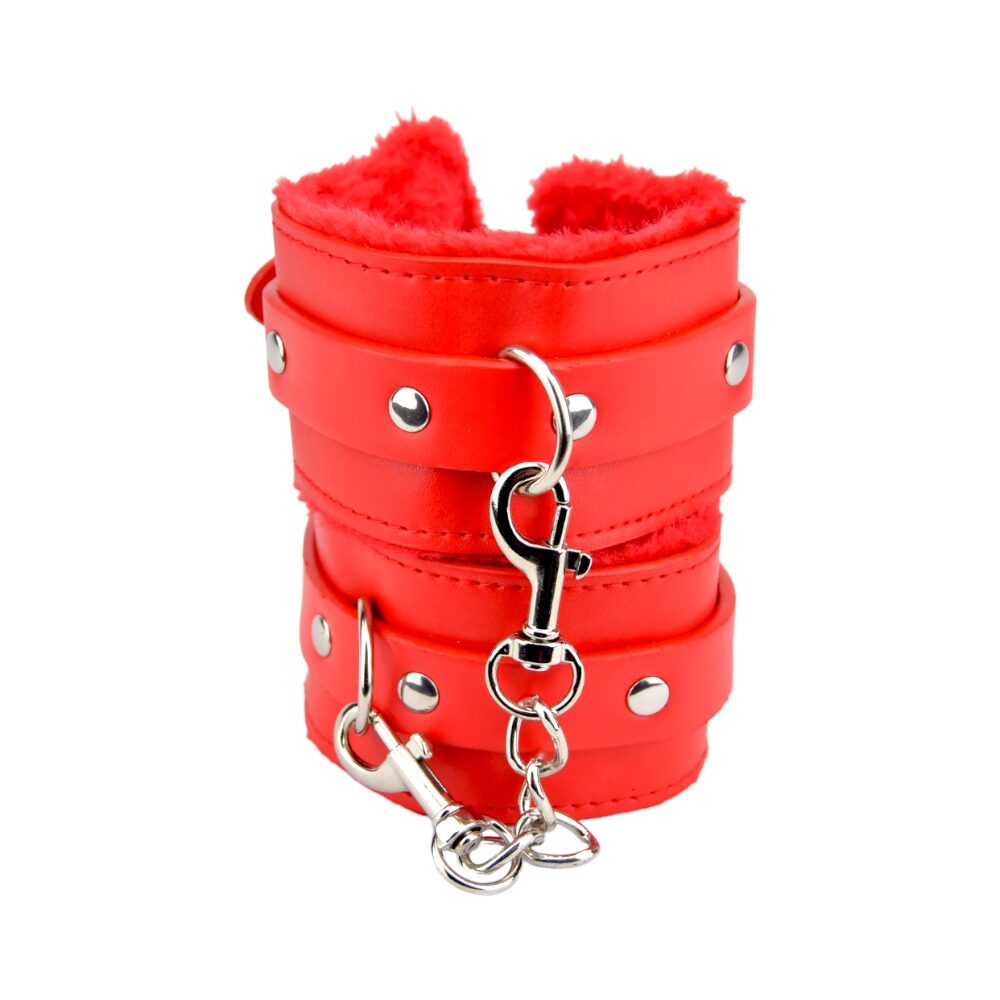 n11933-bound-to-please-furry-plush-wrist-cuffs-red-1 n11933 bound to please furry plush wrist cuffs red 1