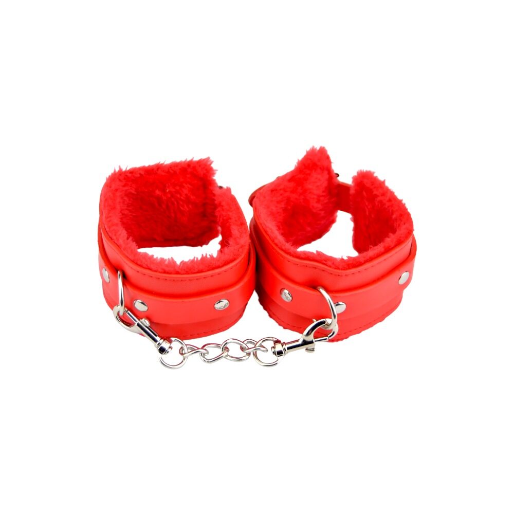 n11933-bound-to-please-furry-plush-wrist-cuffs-red-2 n11933 bound to please furry plush wrist cuffs red 2