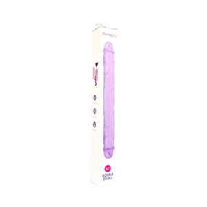 n11950 loving joy 12 inch double dildo purple lying down boxed 1