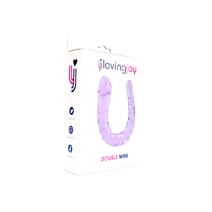 Loving Joy Double Mini Dildo Purple 6 n11952 loving joy double mini dildo purple pkg 3
