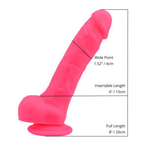 Loving Joy 8 Inch Realistic Silicone Dildo with Suction Cup and Balls Pink 6 n12031 loving joy 8 inch realistic dildo with suction cup and balls pink sizes 1