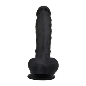 n12033 loving joy 8 inch realistic dildo with suction cup and balls black 1