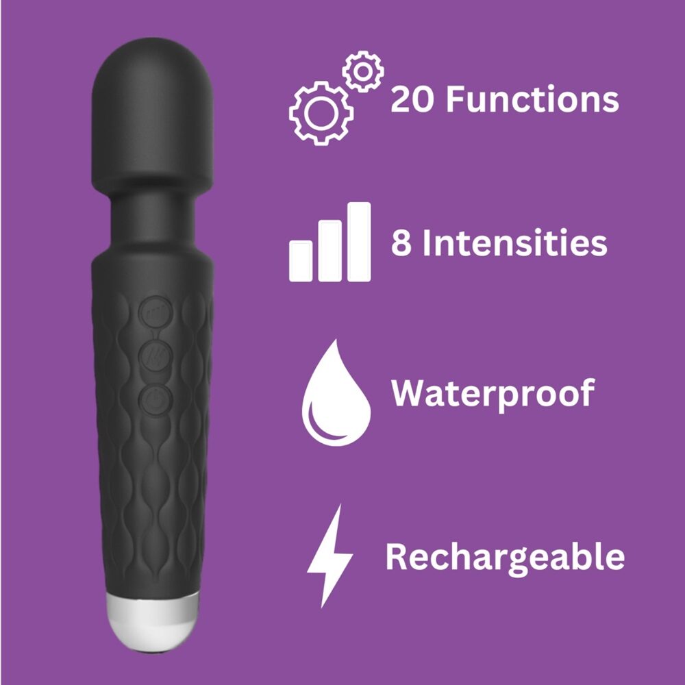 n12165-loving-joy-20-function-wand-vibrator-black-info n12165 loving joy 20 function wand vibrator black info