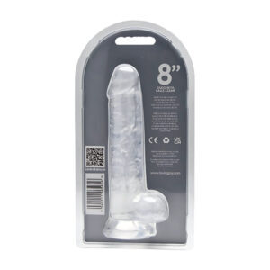Loving Joy 8 Inch Dildo with Balls Clear 8 n12187 loving joy 8 inch dildo with balls clear new pkg bk