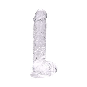 Loving Joy 9 Inch Dildo with Balls Clear 4 n12188 loving joy 9 inch dildo with balls clear 4