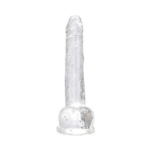 Loving Joy 11 Inch Dildo with Balls Clear 3 n12189 loving joy 11 inch dildo with balls clear