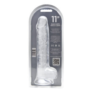Loving Joy 11 Inch Dildo with Balls Clear 8 n12189 loving joy 11 inch dildo with balls clear new pkg bk