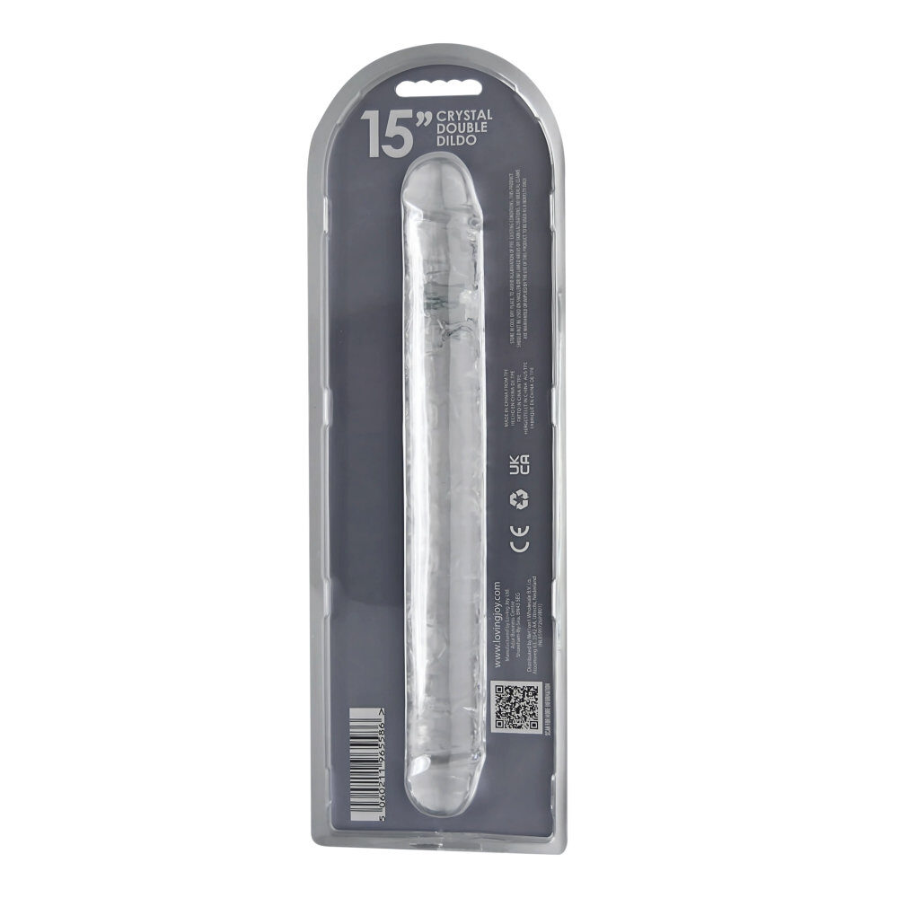 n12190-loving-joy-15-inch-double-ended-dildo-clear-new-pkg-bk n12190 loving joy 15 inch double ended dildo clear new pkg bk