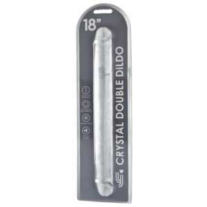 n12191 loving joy 18 inch double ended dildo clear new pkg