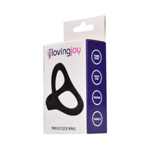 n12192 loving joy silicone triple cock ring pkg 2