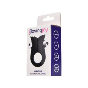 n12194 loving joy silicone vibrating textured cock ring 2 pkg